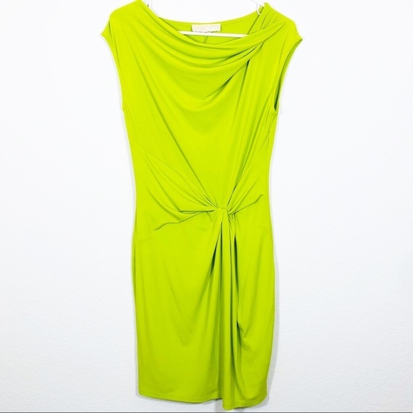🔥SALE🔥 Michael Kors lime green drapey dress NWOT - Picture 1 of 6